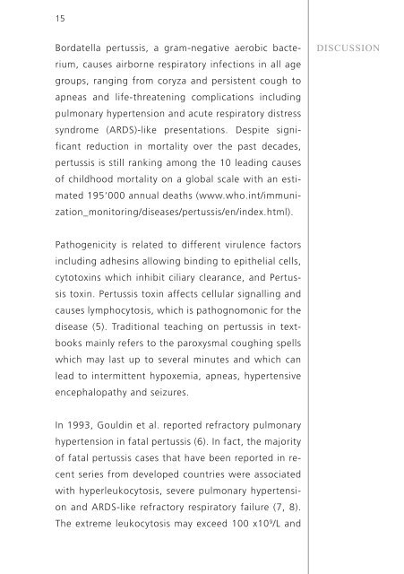 Fatal pertussis infection - Swiss Society of Neonatology