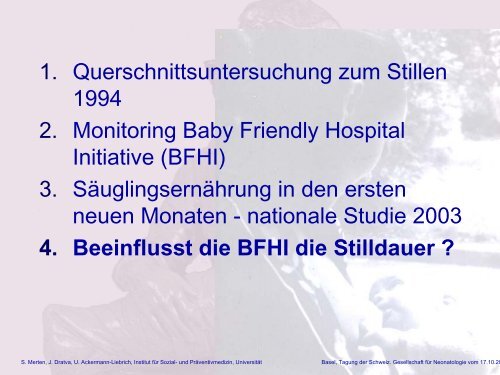 Auswirkungen der Baby-Friendly Hospital Initiative auf das Stillen in ...
