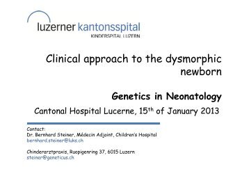 Clinical approach to the dysmorphic neonate