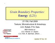 Grain Boundary Properties: Energy (L21) - Materials Science and ...