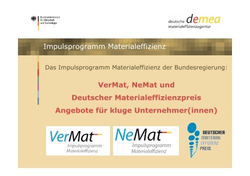 innen: Mario Schneider, Deutsche Materialeffizienzagentur - demea