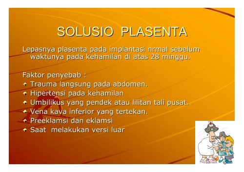 Mola & Plasenta P, abrupsio P - Fakultas Keperawatan - Unair