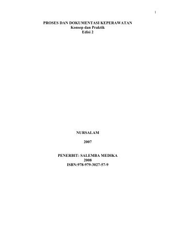 Proses&Dokumentasi Keperawatan Konsep dan Praktik Edisi 2