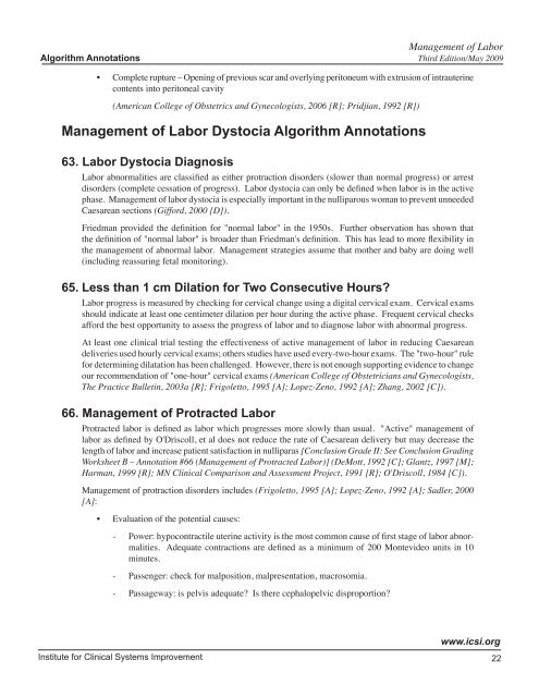 Management of Labor