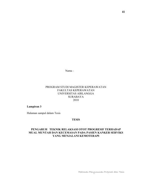 Lampiran Surat Keputusan Direktur - Fakultas Keperawatan - Unair