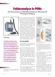 Fehleranalyse in PONs - NET