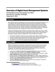 Overview of Digital Asset Management Systems - Educause