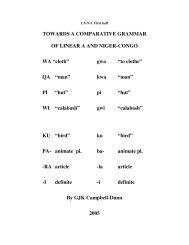 Linear A and Niger-Congo - Clear Net