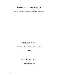 Comparative Linguistics: Indo-European and Niger-Congo - Clear Net