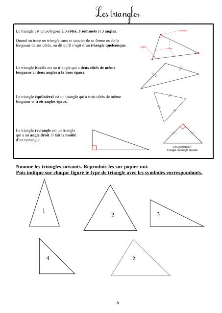 Sommaire géométrie