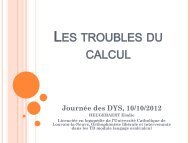 Les troubles du calcul