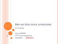 Des dictées pour apprendre