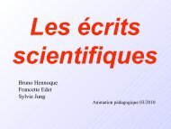 Les écrits scientifiques - Inspection académique du Nord