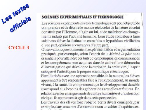 Les écrits scientifiques - Inspection académique du Nord