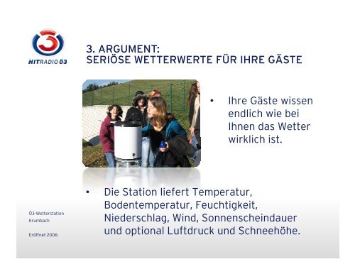 Präsentation Wetterstation - SalzburgerLand Netoffice