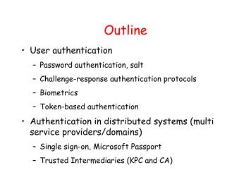 Outline - Network Penetration and Security