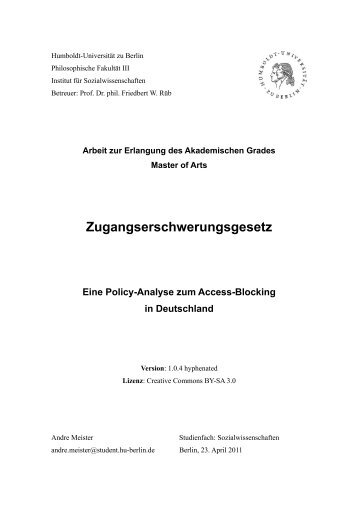 Zugangserschwerungsgesetz - Netzpolitik