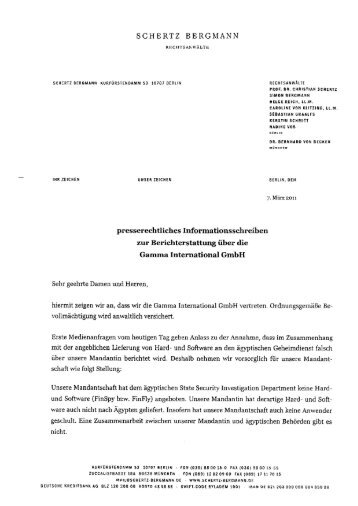 SCHERTZ BERGMANN - Netzpolitik