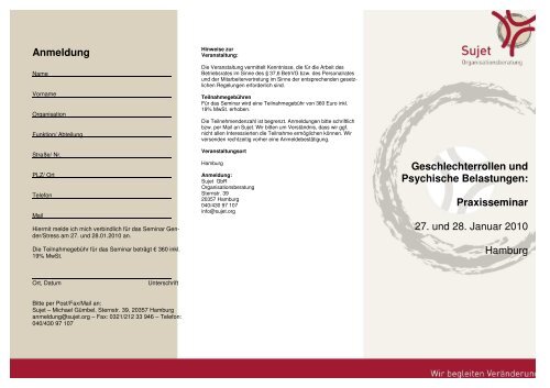 Weitere Informationen zum Seminar PDF-Flyer