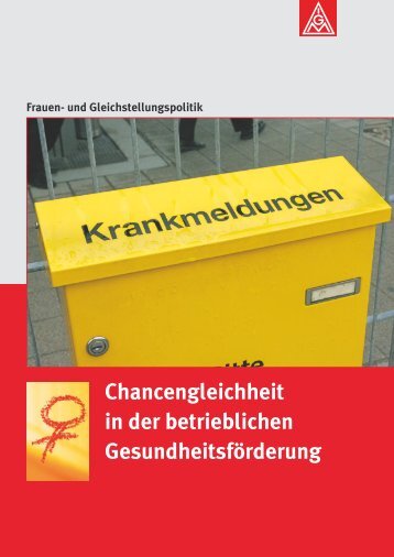 Chancengleichheit in der betrieblichen Gesundheitsförderung