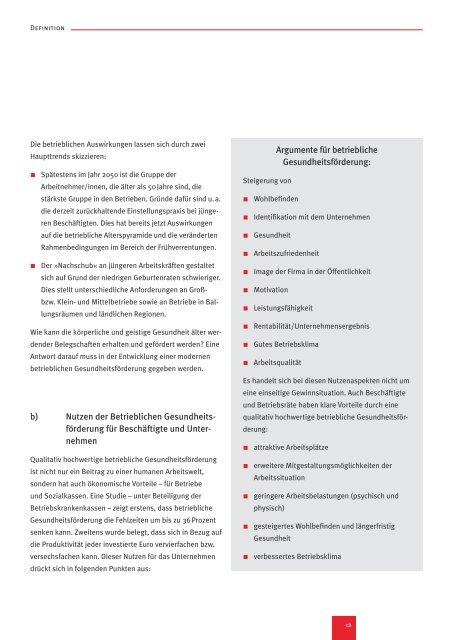 Chancengleichheit in der betrieblichen Gesundheitsförderung