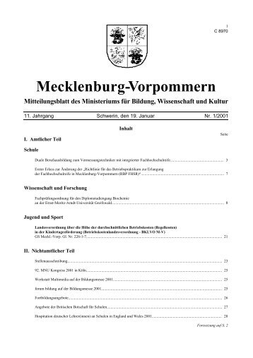 Mitteilungsblatt des Ministeriums