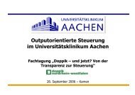 Outputorientierte Steuerung im Universitätsklinikum Aachen