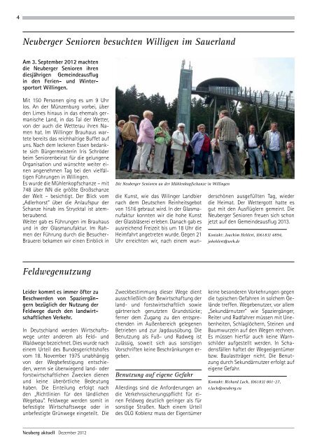 NEUBERG aktuell, Ausgabe 12/2012 - Gemeinde Neuberg