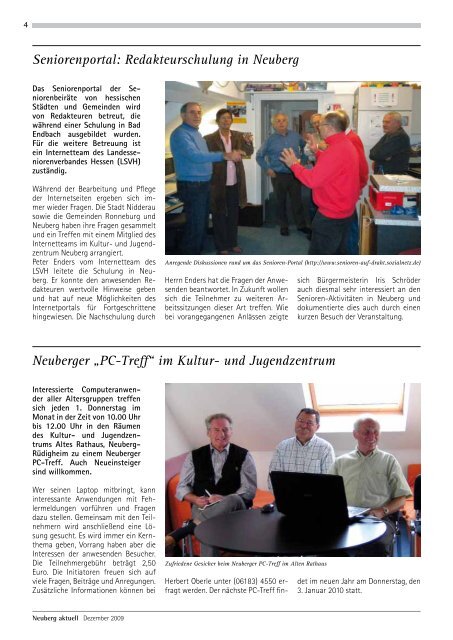 NEUBERG aktuell, Ausgabe 12/2009 - Gemeinde Neuberg