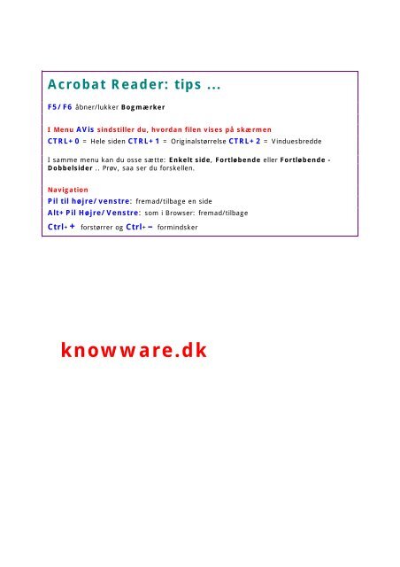 Download PDF ved at højreklikke her - KnowWare