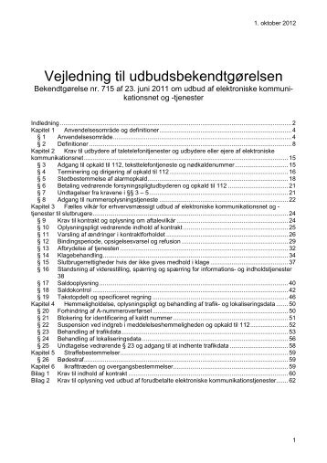 Vejledning til bekendtgørelsen (pdf) - Erhvervsstyrelsen