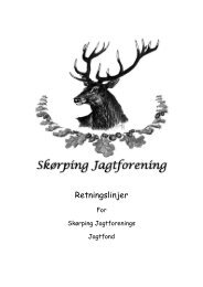 Jagtfondens retningslinjer - Skørping Jagtforening