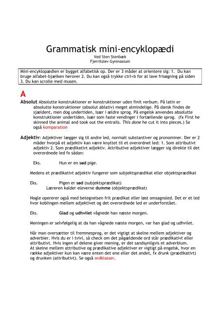 grammatisk encyklopædi