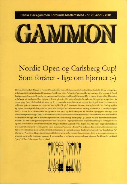 Nordic Open og Carlsberg Cup! - Dansk Backgammon Forbund