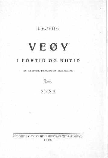 Veøy i fortid og nutid - BIND II - Romsdal Sogelag