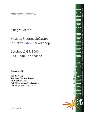 NESSI Final Report - Spallation Neutron Source - Oak Ridge ...