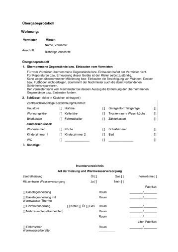 Wohnungs Ef Bf Bdbergabeprotokoll Pdf Kostenlos Wohnungs Ef Bf Bdbergabeprotokoll Pdf Kostenlos