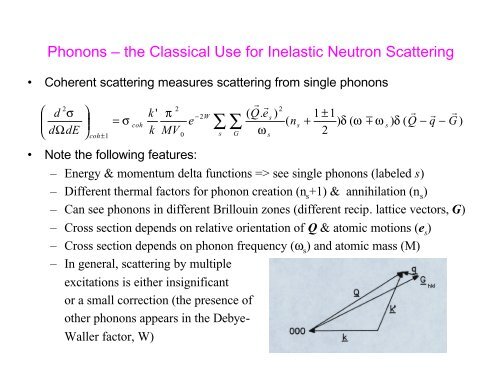 An Introduction to Neutron Scattering - Spallation Neutron Source