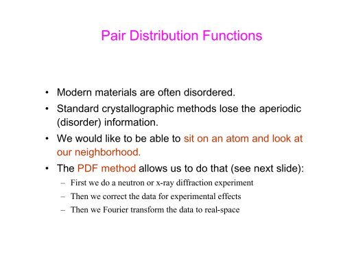 An Introduction to Neutron Scattering - Spallation Neutron Source