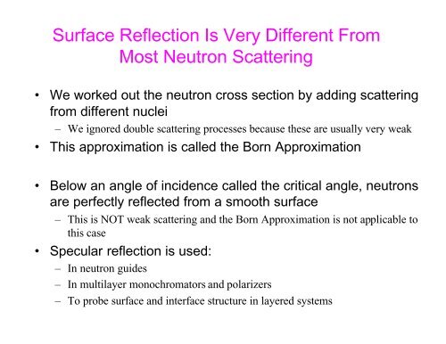 An Introduction to Neutron Scattering - Spallation Neutron Source