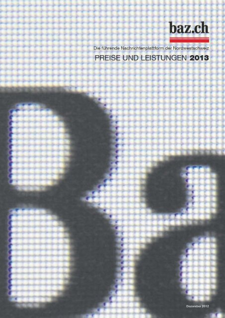 Basler Zeitung Online_Preisdokumentation_2013.indd