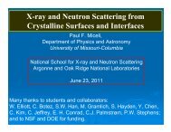 X-ray and Neutron Scattering from Crystalline Surfaces and Interfaces
