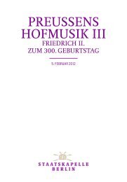 preussens hofmusik iii - Heimat.de