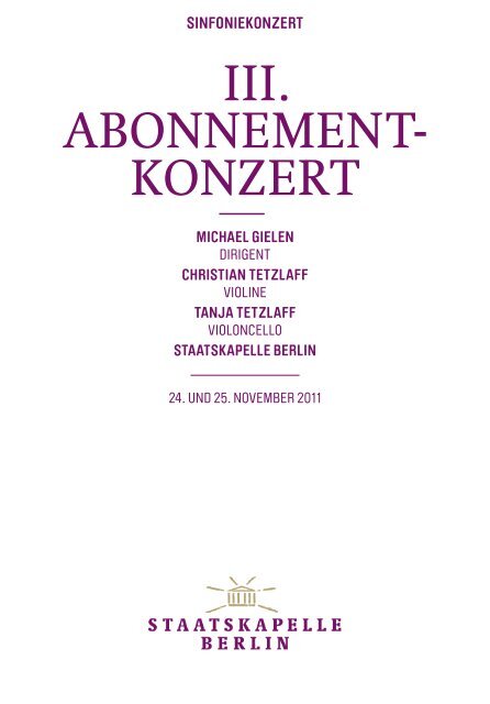 III. Abonnement- Konzert - Heimat.de