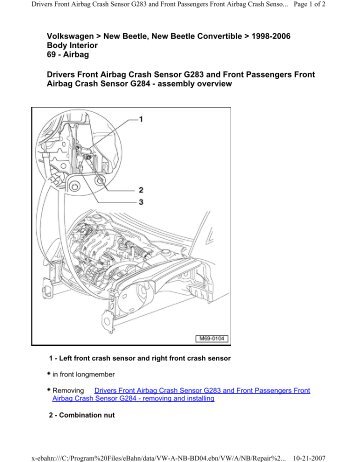 Volkswagen > New Beetle, New Beetle Convertible > 1998-2006 Body ...