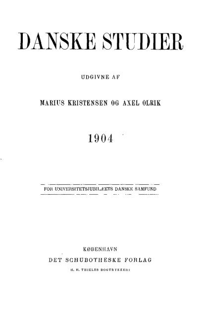 Danske Studier 1904