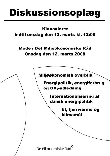 Diskussionsoplæg - De Økonomiske Råd