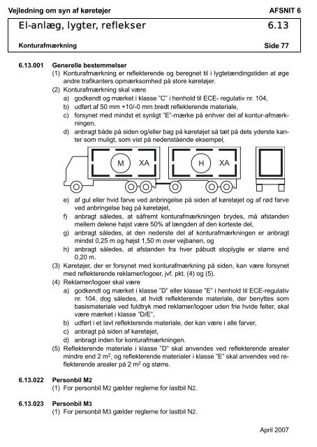 Vejledning om syn af køretøjer AFSNIT 0 Side 1