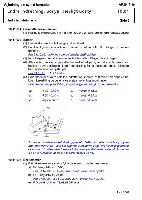 Vejledning om syn af køretøjer AFSNIT 0 Side 1