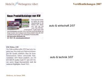 Veröffentlichungen 2007 auto & wirtschaft 2/07 ... - KW-News Login